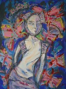 Obraz " Chinese Princess" 60x80 akryl na płótnie