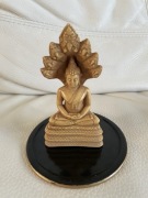 Unikat figurka z Kości Słoniowej stary tajski posąg Buddy z 7 głowym wężem