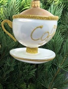 Bombka szklana Filiżanka ręcznie dmuchana i dekorowana prezent! Wz41