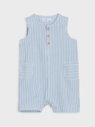 Kombinezon rompers Sinsay 62 rampers bawełna biały niebieski paski