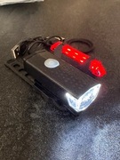 Zestaw lampek rowerowych przód i tył USB