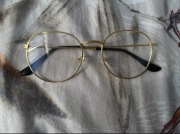 Okulary zerówki oprawki zloty kolor