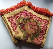 Narzuty Gobelinowe Fotele Retro Vintage Wełna