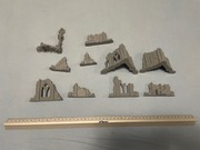 Ruiny budynku Adeptus Mechanicus - katedra - makieta - teren - druk 3D