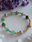 Bransoletka różaniec z naturalnego kalcytu 