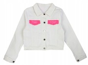 KURTKA wiosenna KATANA cekiny BIAŁA 128 