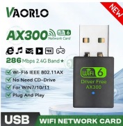 Mini Adapter USB karta WiFi 6 AX300 – 286Mbps | 2.4GHz | Windows 7/10/11