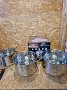 3 SZT GARNKÓW GASTRONOMICZNYCH KLONBERG 15/18/21 L ŚRED 30/32/34 CM KB-2530