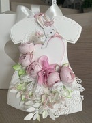 Kartka na Chrzciny, Roczek, Urodziny w zestawie z torebką HandMade