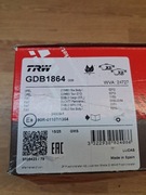 TRW KOMPLET 2x tarcza TRW DF6424 + klocki hamulcowe GDB1864