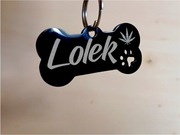 Zawieszka Identyfikator Adresówka Dla Psa Grawerowana Napis Imię Telefon 