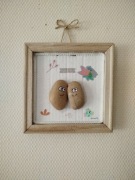 Dekoracja , obrazek , prezent - buźki z kamieni 