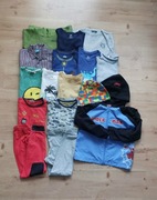 Zestaw paka ubran roz 122 128 bluzy koszulki koszula golf bluzy kurtka 