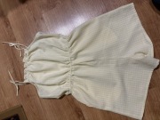 Kombinezon dziewczęcy H&M żółty wiązany lato krótka nogawka 152