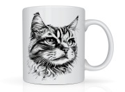 Kubek z nadrukiem kota dla KOCIARY na prezent na urodziny personalizacja