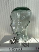 Szklana głowa vintage - manekin na peruki/kapelusze, lata 70.