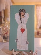 Obraz na desce Anioł z serduszkiem