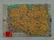 Polska mapa odległości lata 80-te