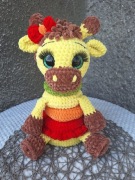 Maskotka handmade amigurumi na szydełku Żyrafa 