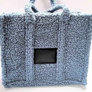 Torebka listonoszka baranek A4 jeansowy niebieski HIT - NOWA z metką