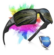 Okulary Rowerowe Przeciwsłoneczne Polaryzujące UV400 czarne