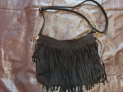 Czarna torebka w stylu boho z frędzlami nowa 