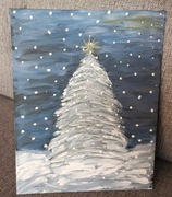 Obraz ręcznie malowany farbami akrylowymi 30x24 cm 