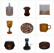 9 x szkło kolorowe bomboniera talerz kielich filiżanka Homla H&Y