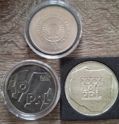 PRL 10 100 200 zł 25 30 i 40 rocznica PRLu zestaw 3 monet