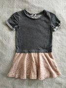 Elegancka dresowa sukienka z cekinami Gap 116 122 jak nowa