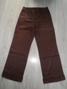 SPODNIE BRĄZ LEN XS/S 34/36 TIFFI lato