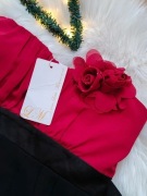 Koktajlowa imprezowa sukienka bez ramiączek little mistress