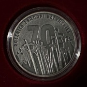 Moneta 10 zł 2010 Ag 925 70. rocznica zbrodni katyńskiej (oksyda)
