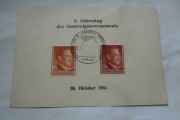 Generalna Gubernia.2 Rocznica GG 41. LUBLIN.2x Hitler znaczki