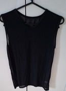 Nowa czarna siateczkowa koszulka rozmiar L