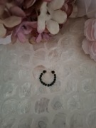 Pierścionek handmade z naturalnych kamieni hematyt szmaragd nilu 