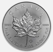 Moneta Liść kanadyjski  1 uncja srebra 