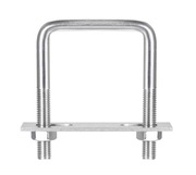 Zacisk U-Bolt M10 62 mm uchwyt montażowy z płytką i nakrętkami, 2 szt