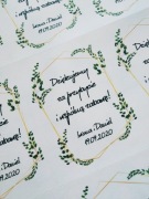 Naklejki na buteleczki 3x butelki 100ml dla gości