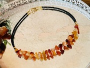 Naszyjnik z Karneolem i Turmalinem „Jantar I” dla mamy