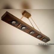 Rustykalna loftowa lampa wisząca LED. WoodMakers