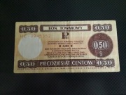 Bon Towarowy 50 centów, Pewex PRL, 1979