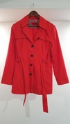 Płaszczyk damski czerwony z paseczkiem i kieszeniami F&F rozmiar XXXL/46!