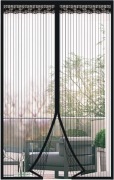 Diker Moskitiera magnetyczna na drzwi 150 x 200 cm czarna