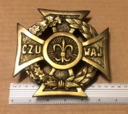 Krzyż harcerski mosiężny duży 14x14cm