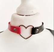 Regulowany choker eko skóra Gothic punk cosplay alternative obroża