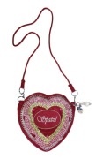 Markowa słodka torebka czerwone serce listonoszka z breloczkiem