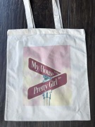 Torba bawełniana torebka tote bag bawełna cotton beżowa Sabrina Carpenter