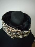 Komin tunel szal wąski dwukolorowy 