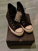 Czarne skórzane trampki Converse 38